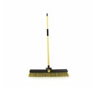 Heavy Duty Bulldozer Broom Black & Yellow Soft and Stiff Bristles 610mm / 24"