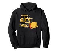 Heavy Duty Bulldozer Construction Machine Illustration Pullover Hoodie