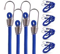Heavy Duty Bungee Cord 24 Inch Pack of 4 - Elastic Stretch Strap with Metal Hooks & Protective Rubber Tips - Strong Cargo Tie Down Cord for Camping, Luggage, Garden, Bike & General Outdoor Use