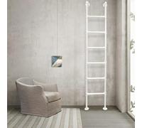 Heavy Duty Bunk Bed Ladder, Metal Wrought Iron Emergency Fire Climbing Ladder, Multi-Purpose Loft Straight Ladder, Supports up to 330lbs