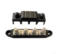 Heavy Duty Busbar, 12V 250A Power Distributor Terminal Block, Pure Copper Junction for RV Marine Solar System, Organized Wiring Solution(M8 Black)