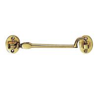 Heavy Duty Cabin Hook & Eye Polished Brass 202mm Arm Cabinet Hatch Lock