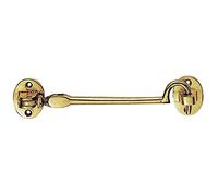 Heavy Duty Cabin Hook & Eye Polished Brass 305mm Arm Cabinet Hatch Lock