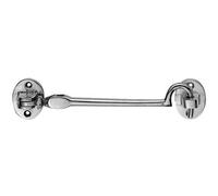 Heavy Duty Cabin Hook & Eye Polished Chrome 202mm Arm Cabinet Hatch Lock