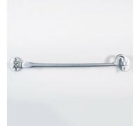 Heavy Duty Cabin Hook & Eye Satin Chrome 305mm Arm Cabinet Hatch Lock