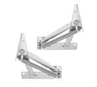 Heavy Duty Cabinet Flip Up Hinge Spring Loaded Door Hinge for Kitchen Cupboard Riser Toolbox Lift Mechanism Silent Upward Opening Lid Support 2pcs