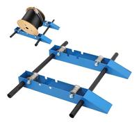 Heavy-Duty Cable Dispenser Stand with Adjustable Roller Ramp for Large Reels and High Load Capacity