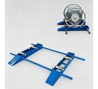Heavy Duty Cable Drum Roller Stand, 6613 LBS Capacity, Adjustable | Steel Cable Reel Dispenser for Easy Unwinding and Organized Storage, Ideal for Workshop and Outdoor Use