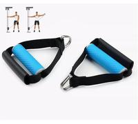 Heavy-duty Cable Machine Side Lateral Raise Handle With Wrist Straps - Practical Addition Gym Pulley Attachment For Effective Shoulder Workouts & Strength Training Blue