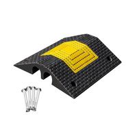 Heavy-Duty Cable Protector - Rubber & Plastic Anti-Slip Dual Channel Drive-Over Hose Protector for Mining, Construction & Industrial Areas, Durable & Weather Resistant