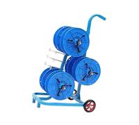 Heavy Duty Cable Reel Holder with Wheels - Mobile Wire Spool Rack for Storage and Organization of Cables, Wires, and Ropes