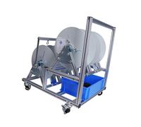 Heavy-Duty Cable Reel Holder with Wheels, Multi-Axle Spool Rack for Easy Workshop and Job Site Cable Management