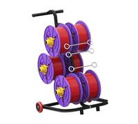 Heavy-Duty Cable Spool Cart with 6 Removable Reels, Wire Dispenser Rack for Industrial Wire Pulling, Efficient Cable Organizer