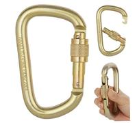 Heavy Duty Carabiner, 45kN Twist Auto Locking Carabiner, D-shape Climbing, Portable Steel for Rappelling, Hammocks, Rescue, Dog Leash, Swing