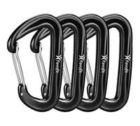 Heavy Duty Carabiner Clips Lightweight - Favofit 12KN (2697 lbs) Strong Caribiniers for Hammock - Ultralight D-Ring Carbineers for Outdoor Camping Hiking Backpacking Keychain Dog Leash