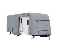 Heavy-Duty Caravan Cover with 4-Layer Technology Waterproof, Breathable, UV-Resistant & Windproof Straps for Motorhomes (18-30+ ft Sizes)
