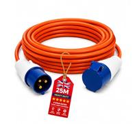 Heavy Duty Caravan Electric Hook Up Cable, Waterproof 16 Amp 240V Camping Extension Lead Cable, 3-Core Copper Wire for Campervans, Motorhomes, Caravans (25M)