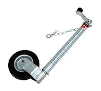Heavy Duty Caravan Jockey Wheel 48mm Trailer Metal Rim Wind Up Handle Ribbed