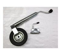 Heavy Duty Caravan Jockey Wheel & Clamp 48MM (Metal Rim Wind Handle)