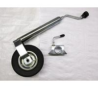 Heavy Duty Caravan Jockey Wheel with Metal Rim & Trailer Clamp 48MM