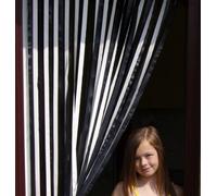 Heavy Duty Caravan/RV Door Curtain,Bug Blind,Fly Blind,Strip Blind-BLACK & WHITE - 62cm WIDE
