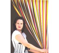 Heavy Duty Caravan/RV Door Curtain,Bug Blind,Fly Blind,Strip Blind-'SUMMER BEACH'-62CM WIDE