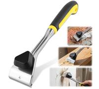 Heavy Duty Carbide Paint Scraper: Anti-Slip Paint Scraper Tool with 63mm Double-Edged Tungsten Carbide Blades Ergonomic Soft Grip Wood Scraper Tool for Removing Varnish Paint Glue (Silver)