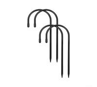 Heavy Duty Carbon Steel Downspout Fixing Pins, U-Shaped Gutter Extension Anchors for Storm Protection, Tool-Free Installation Garden Drainage Stakes, Rust for proof Iron Ground Spikes, 4 Pieces(4 pcs