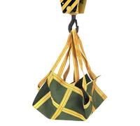 Heavy Duty Cargo Lifting Bag - Reusable Nylon Lifting Net Straps with Reinforced Handles for Industrial Use(80x80cm)