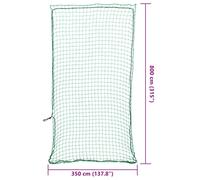 vidaXL Trailer Net with Elastic Rope Green 8x3.5 m PP