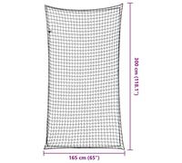 vidaXL Trailer Net with Elastic Rope, Cargo Net for Truck Bed SUV Pickup, Mesh Net for Daily Light Loads of Trucks, Mesh Organizer, Black PP