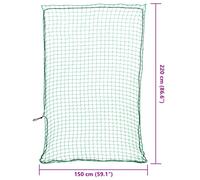 Trailer Net with Elastic Rope Cargo Net Truck Bed Mesh Net Green PP vidaXL