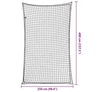 vidaXL Trailer Net with Elastic Rope – Cargo Net 4 x 2.5 m Black PP, Tear- & UV-Resistant