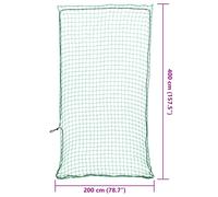 Trailer Net with Elastic Rope Cargo Net Truck Bed Mesh Net Green PP vidaXL