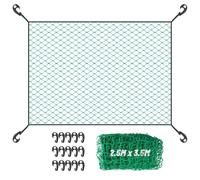 Heavy Duty Cargo Net with 15 Hooks, Elasticated Polyethylene Bungee Netting for Secure Load in Pickup Truck and Van