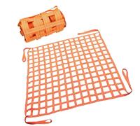 Heavy Duty Cargo Netting for Falling - Safety Hanging Nylon Lifting Net 4.9/6.5/8.2/9.8/11.4ft - Strong Load Bearing 2000kg Cargo Lifting Pad Netting Tear Resistance (Orange 9.8ft)