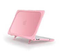 Heavy Duty Case for Apple 2026 MacBook Neo 13-inch Laptop Shockproof Hard Shell Matte Translucent Anti-Fingerprint Protective Cover with TPU-Covered Edge (Pink)
