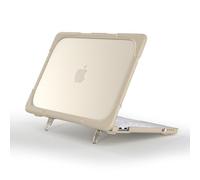Heavy Duty Case for Apple 2026 MacBook Neo 13-inch Laptop Shockproof Hard Shell Matte Translucent Anti-Fingerprint Protective Cover with TPU-Covered Edge (Khaki)