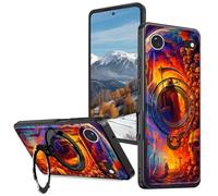 Heavy Duty Case for iPhone Air, Dual-Layer Rugged Protective Cover with 360° Rotating Ring Kickstand, Military-Grade Shockproof Full Body Case for iPhone 17 Air 6.5 Inch, Death Skeleton Underworld