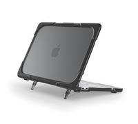 Heavy Duty Case for MacBook Neo Case 13 inch 2026 Release Model A3404, Ultra-Thin Crack&Fingerprint Resistant Shockproof TPU Protective Hard Shell Cover with Foldable Kickstand (Black)
