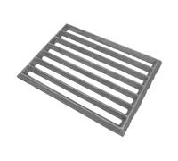 Heavy Duty Cast Iron Grill Grate 25.5x17cm for Outdoor BBQ Fire Pit & Camping - Durable Rectangular Cooking Plate for Charcoal & Wood Fires