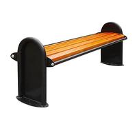 Heavy-Duty Cast Iron Loveseat Bench - Weather Resistant Solid Wood for Outdoor Garden, Porch, Patio, Deck, Lawn Seating