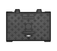 Heavy Duty Cast Iron Manhole Cover & Frame, 50x50cm Square Septic Tank Lid, Durable Inspection Embedded Sewer Cover for Driveway, Patio, Garden & Highway