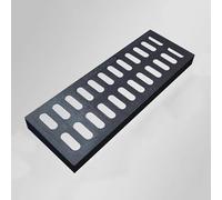 Heavy Duty Cast Iron Manhole Cover Reinforced Structure for Driveway Garage Road or Septic Pit 9.8x19.6in (25x50cm) & Weather Resistant
