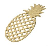 Heavy Duty Cast Iron Pineapple Kitchen Trivet with Heat Resistant Non Slip Pads, Safe Protector for Hot Dishes and Pots
