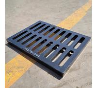 Heavy Duty Cast Iron Sewer Drain Cover - Black Square Grate for Driveway Outdoor Channel Drainage Ideal for Clubhouses Sheds Concrete Areas (40x50x4cm)