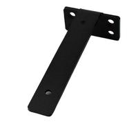 Heavy Duty Cast Iron Shelves Brackets Floating Shelf 4MM Thicked Invisible L for Support(12in Black)