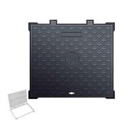 Heavy Duty Cast Iron Square Manhole Covers 40 50 60 70 80 cm Welded Frame & Lid 11 Ton Load Capacity Ideal for Patio Garden Garage Road (80x80 cm)