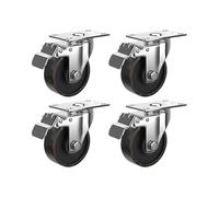 Heavy-Duty Cast Iron Wheels 4-Pack Various Sizes & Models Perfect for Versatile Use Enhance Mobility with Brake Ideal for Home & Workshop.
