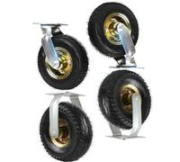 Heavy Duty Caster Set2 Swivel & 2 Fixed Industrial Casters with Ball Bearings Perfect for Furniture Workbench Trolley & Equipment Transport